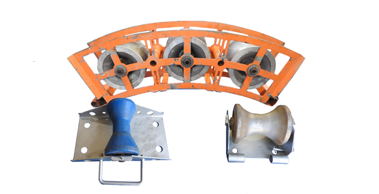 Trench Rollers for cable hauling